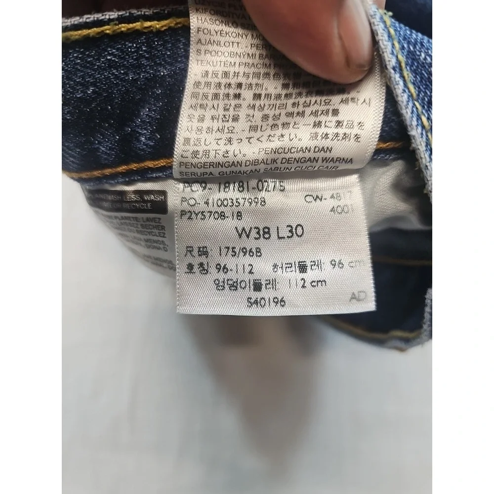 Levis 541 Jeans Men 38x30 Straight Leg Regular Fit Blue Medium Wash Denim Pants